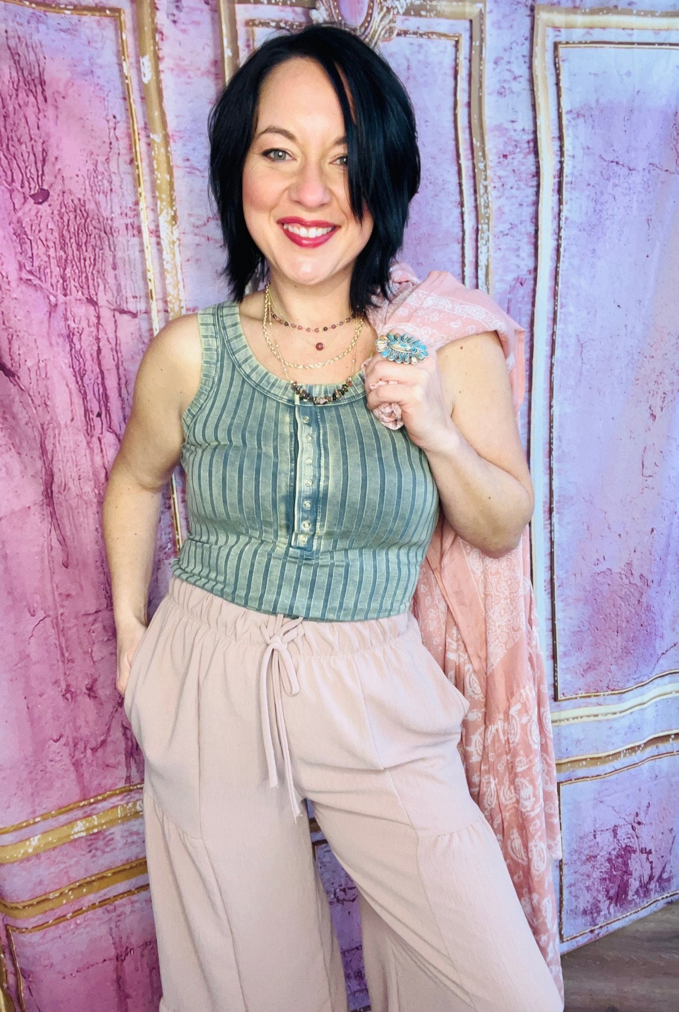 Soulful Henley Tank - Roaming Gypsy Boutique