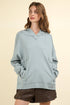 Spring Blue Raw Edge Hoodie - Roaming Gypsy Boutique