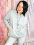 Spring Blue Raw Edge Hoodie - Roaming Gypsy Boutique