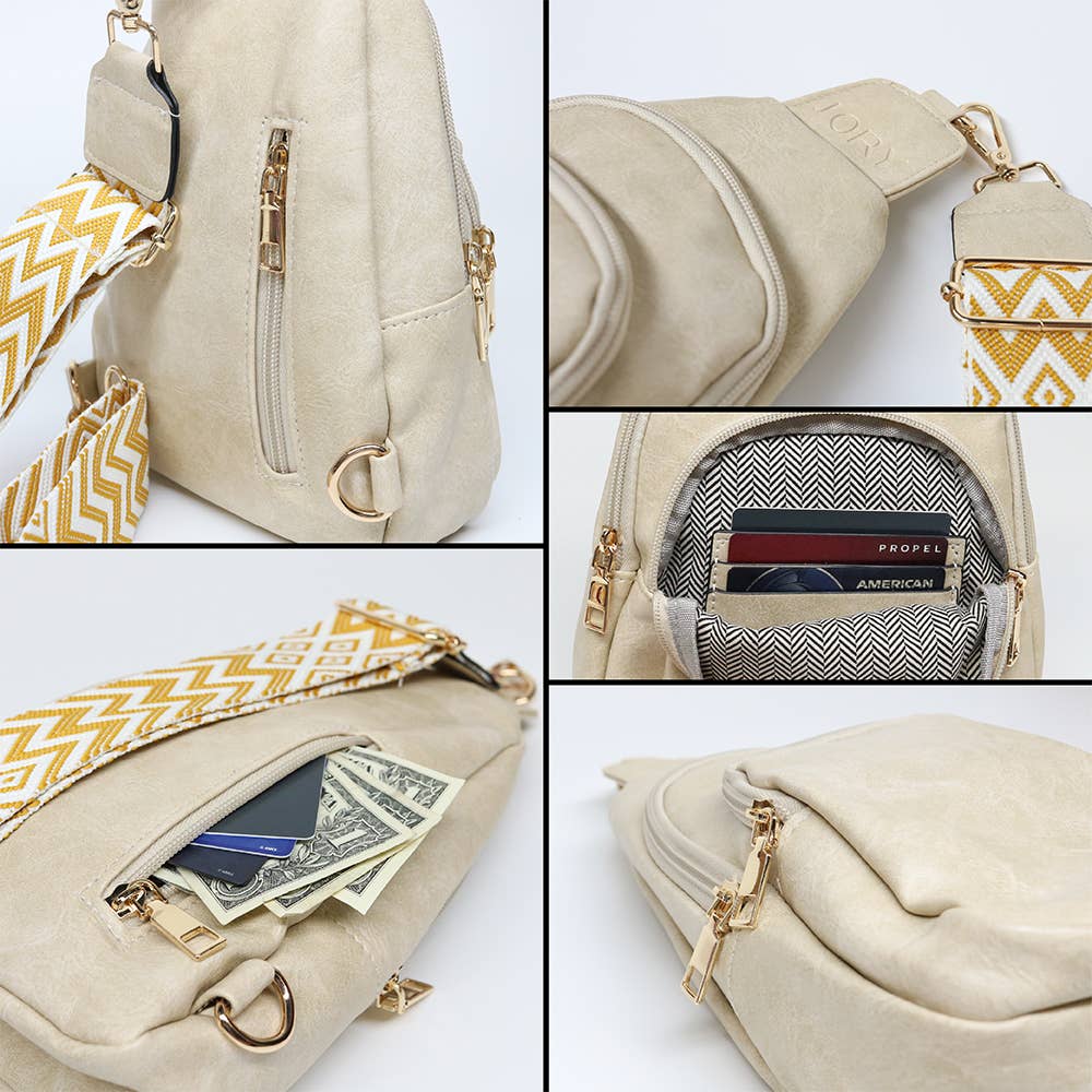 Spring Summer Sling Cross Body Bag | Rebeca Ivory - Roaming Gypsy Boutique