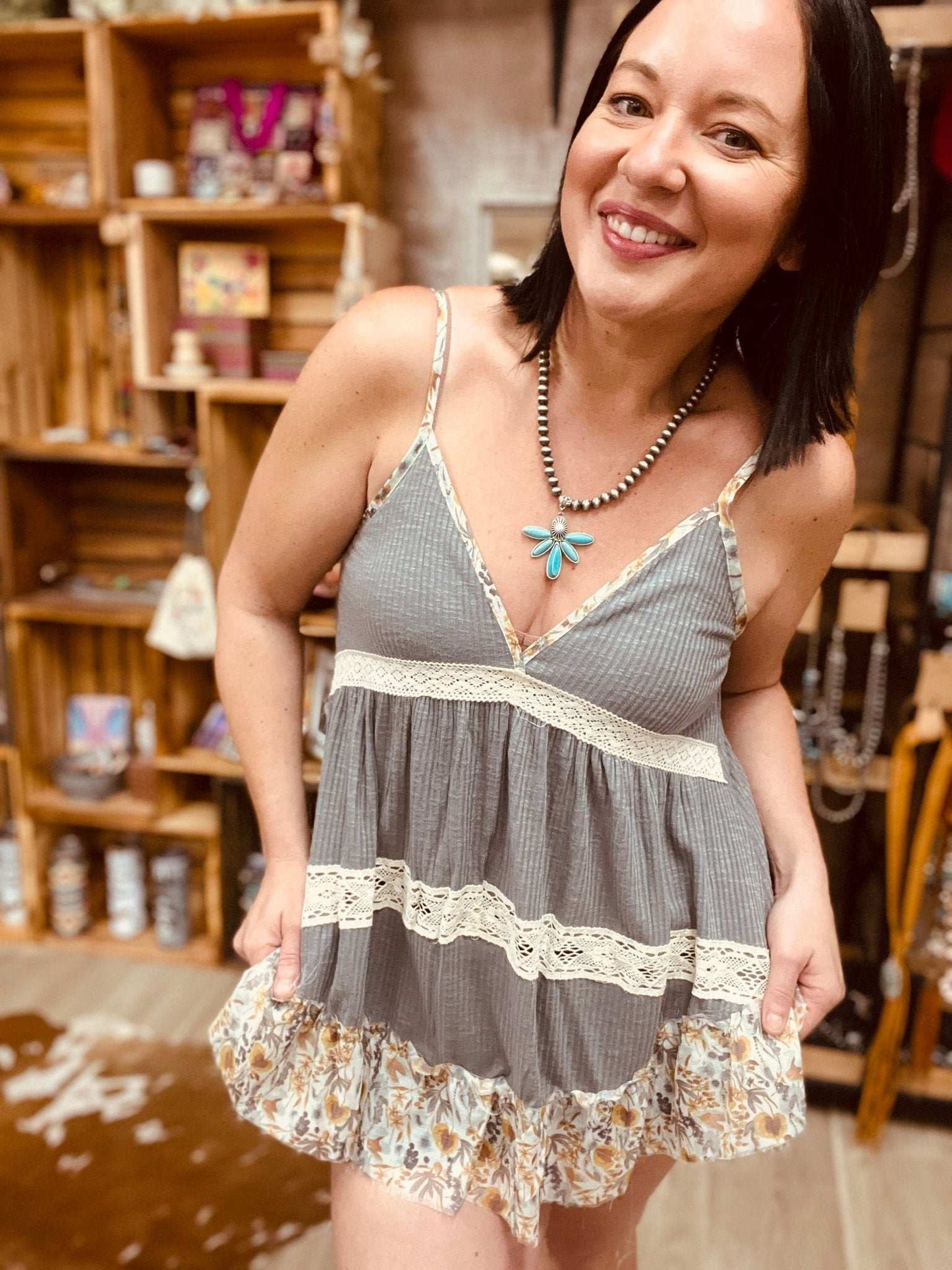 Summer Lace Tunic - Roaming Gypsy Boutique