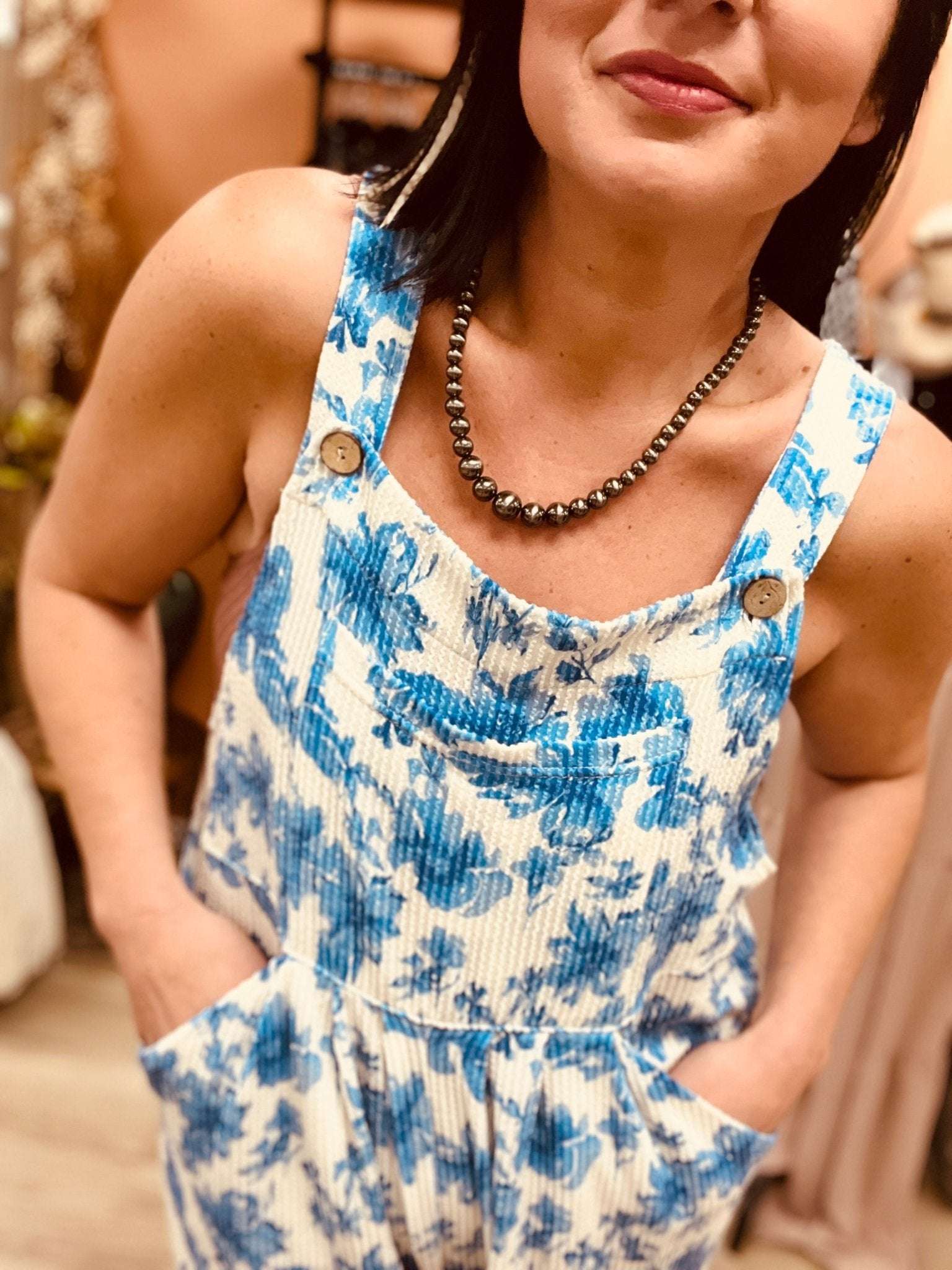 The Cassidy Floral Boho Overalls - Roaming Gypsy Boutique