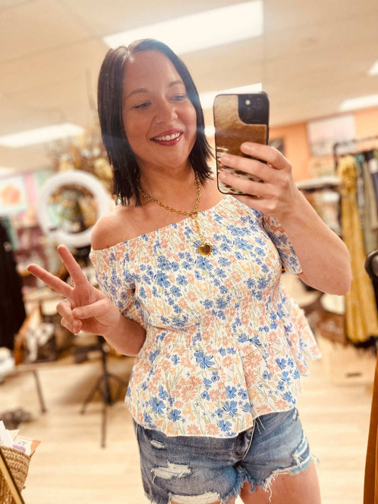The Essie Floral Top - Roaming Gypsy Boutique