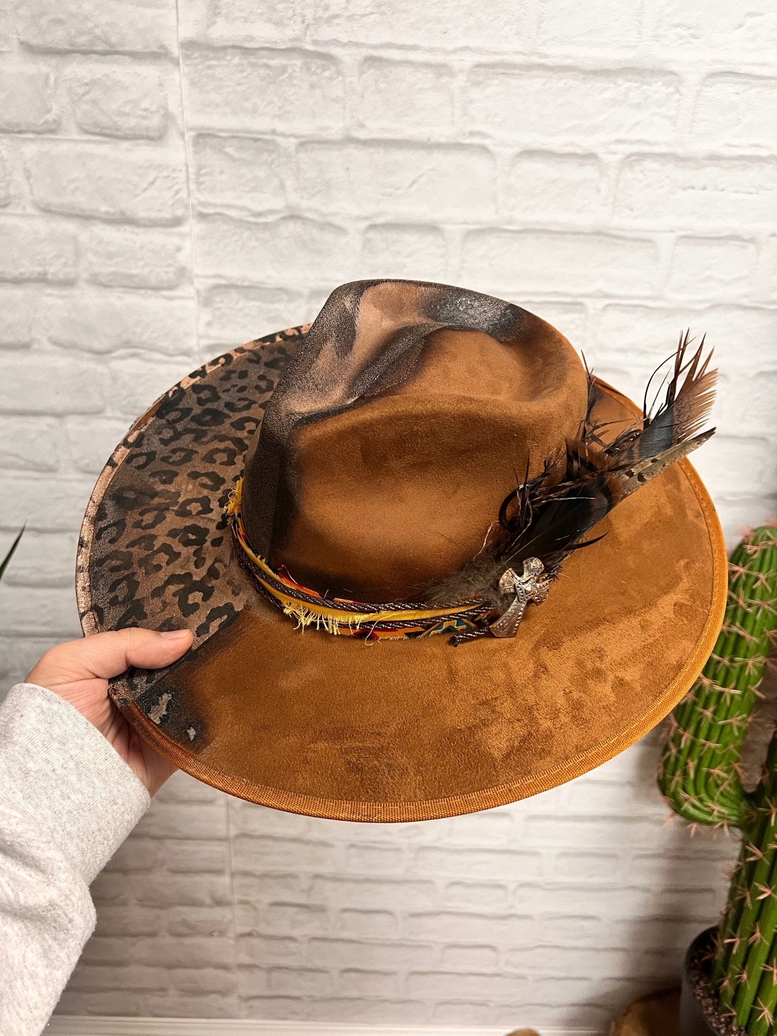 The Faithed in Cheetah Wide Brim - Roaming Gypsy Boutique
