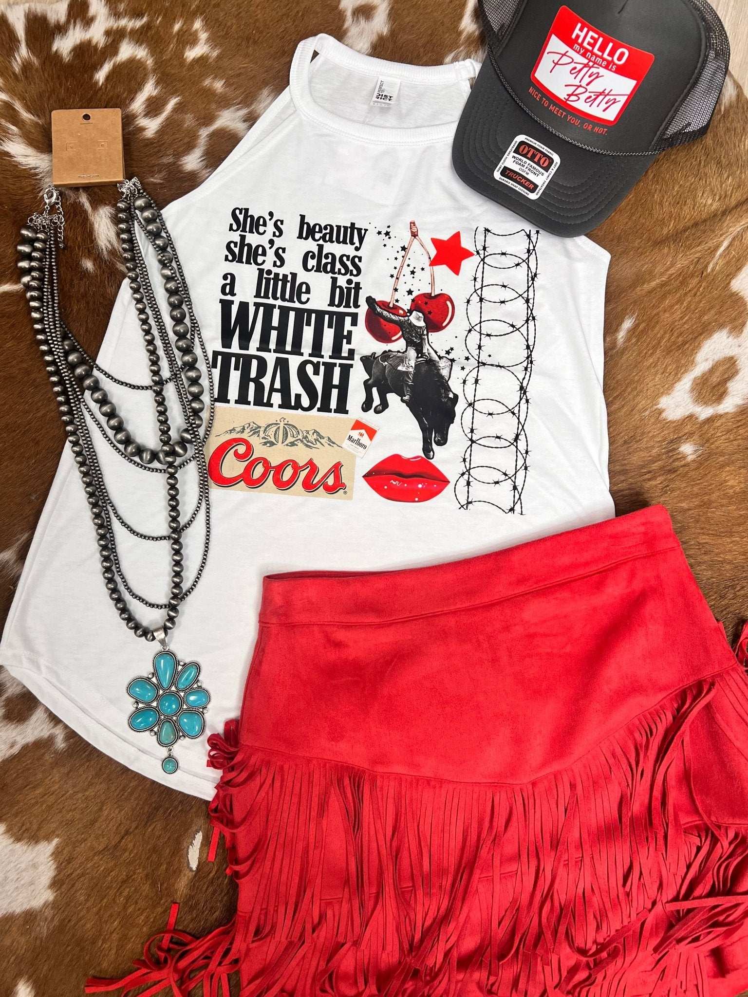 The White Trash Collage Tank - Roaming Gypsy Boutique