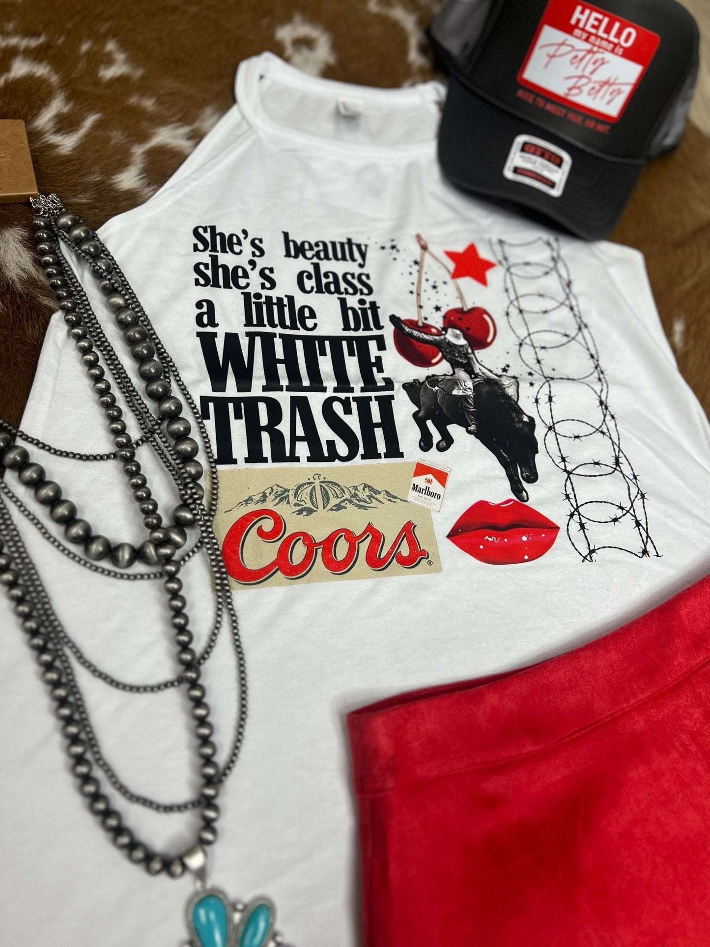 The White Trash Collage Tank - Roaming Gypsy Boutique
