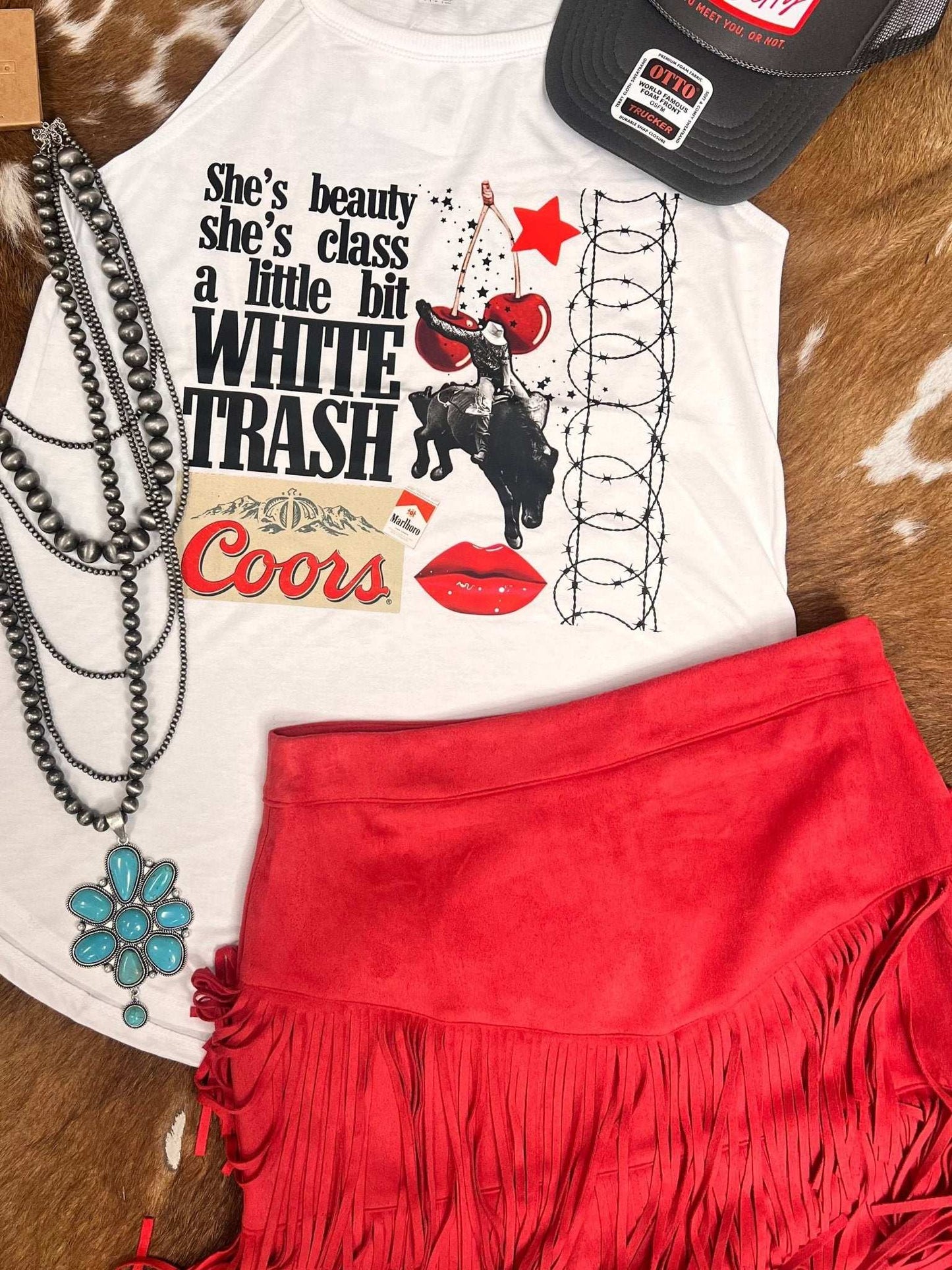 The White Trash Collage Tank - Roaming Gypsy Boutique