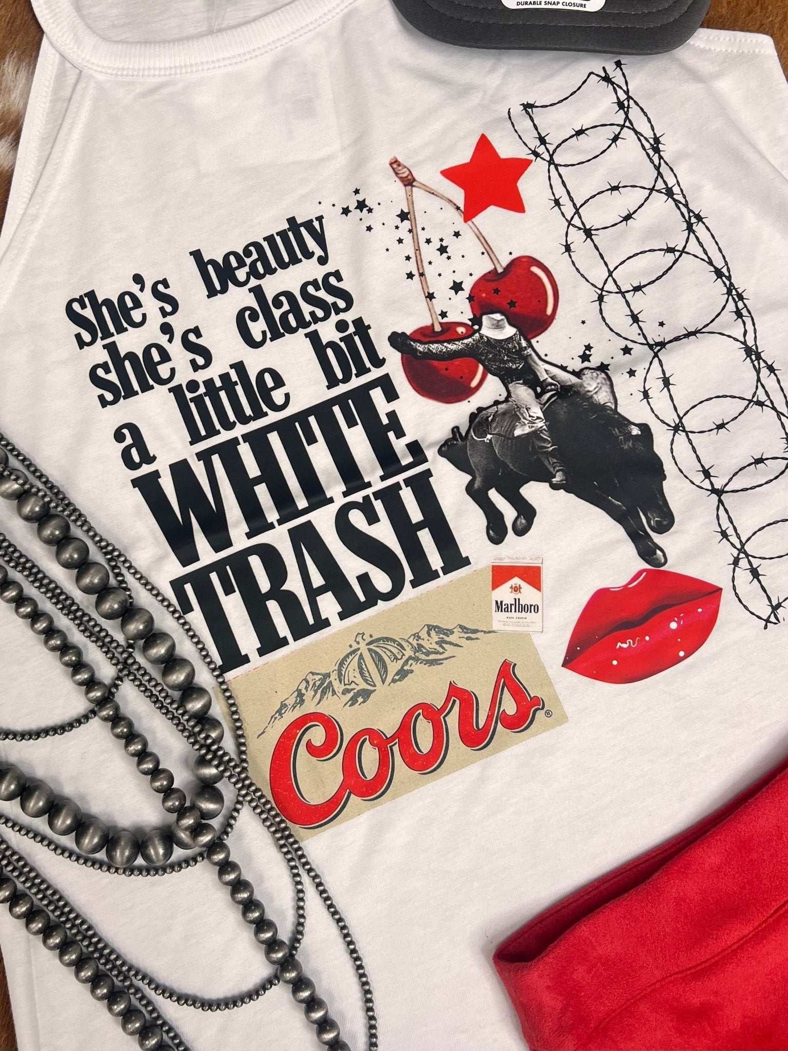 The White Trash Collage Tank - Roaming Gypsy Boutique