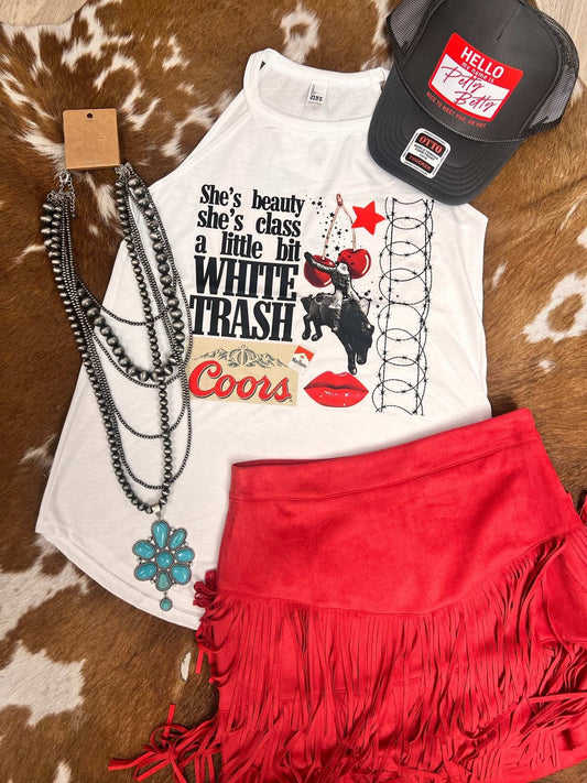 The White Trash Collage Tank - Roaming Gypsy Boutique