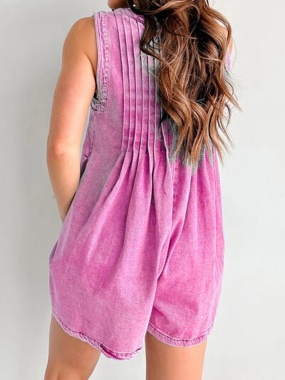 Tied Romper with Pockets - Roaming Gypsy Boutique