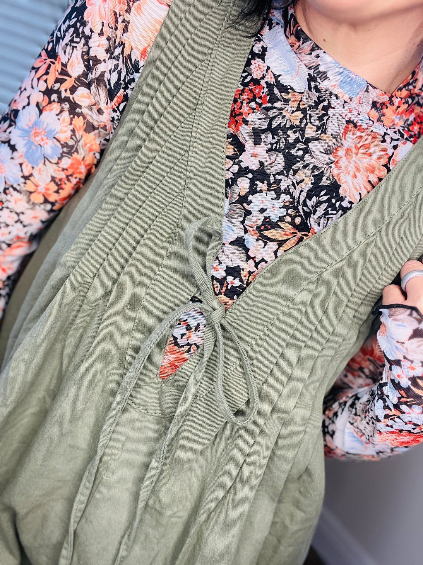 Tied Romper with Pockets - Roaming Gypsy Boutique