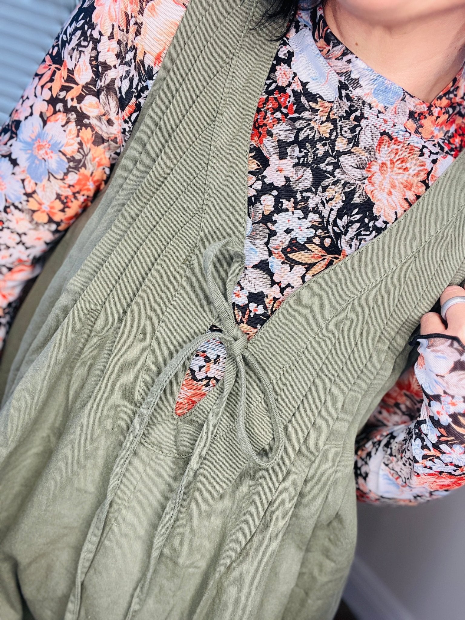 Tied Romper with Pockets - Roaming Gypsy Boutique