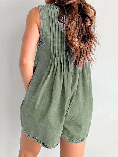 Tied Romper with Pockets - Roaming Gypsy Boutique