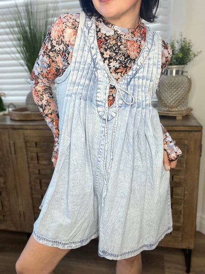 Tied Romper with Pockets - Roaming Gypsy Boutique