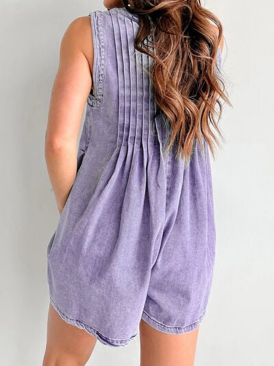 Tied Romper with Pockets - Roaming Gypsy Boutique