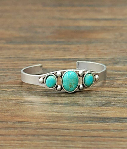 Trinity Turquoise Cuff Bracelet - Roaming Gypsy Boutique