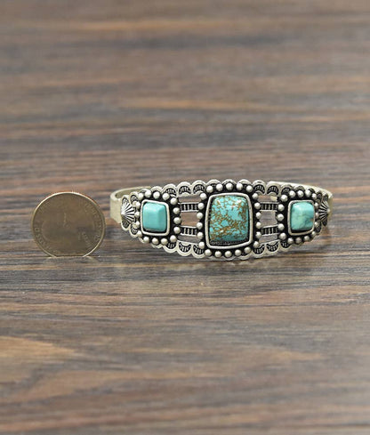Tropez Turquoise Cuff Bracelet - Roaming Gypsy Boutique
