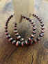 True Turq Navajo Bead Hoop Earrings - Roaming Gypsy Boutique
