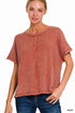Tulsa Sands Waffle Top - Roaming Gypsy Boutique