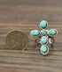 Turquoise Cross Adjustable Ring - Roaming Gypsy Boutique