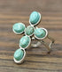 Turquoise Cross Adjustable Ring - Roaming Gypsy Boutique