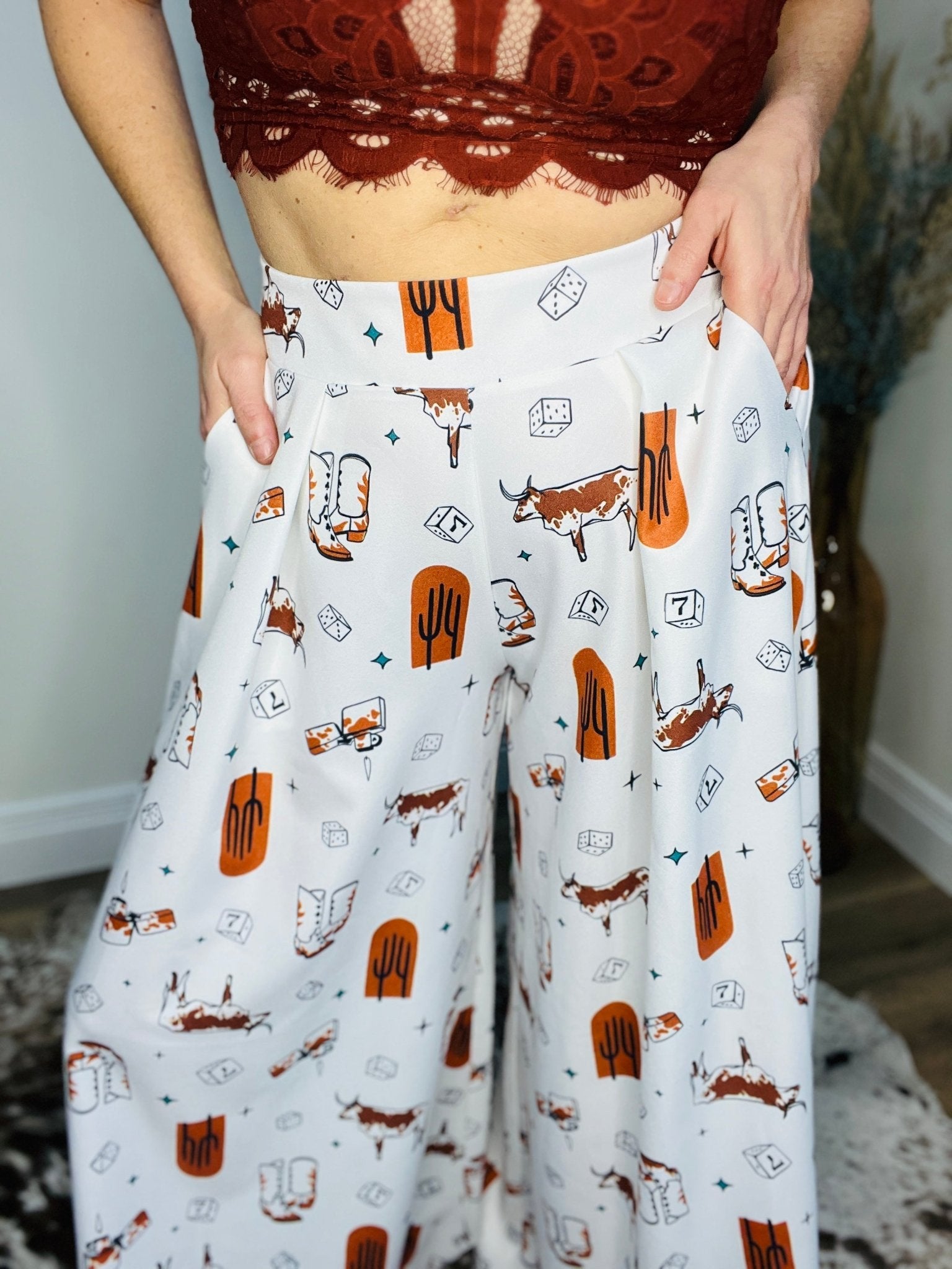 Vaquera Wide Leg Pants - Roaming Gypsy Boutique
