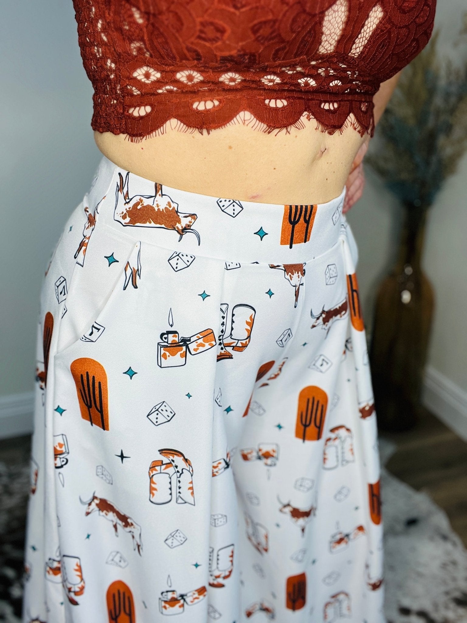 Vaquera Wide Leg Pants - Roaming Gypsy Boutique