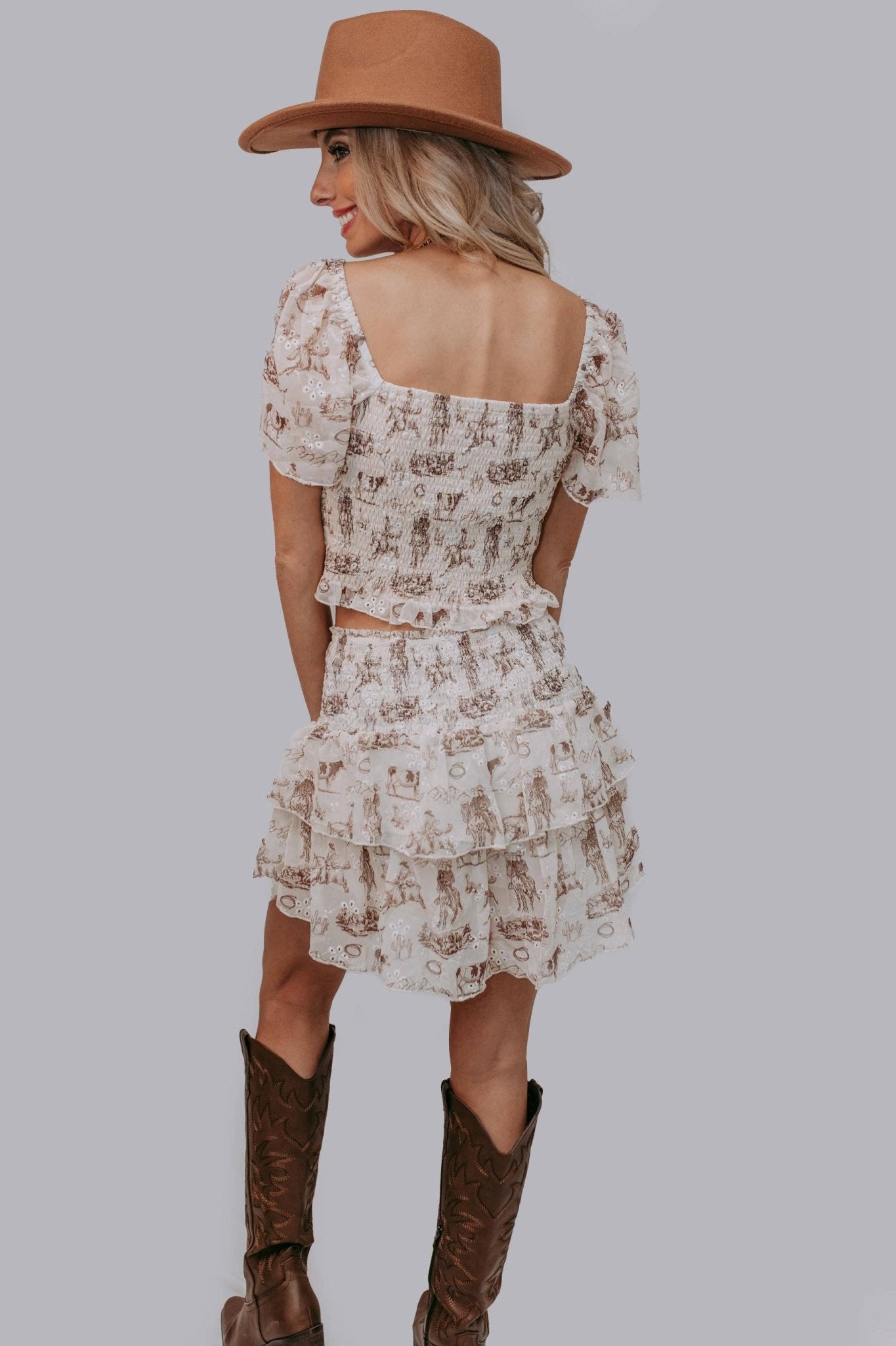 Western Scene Skort Set - Roaming Gypsy Boutique
