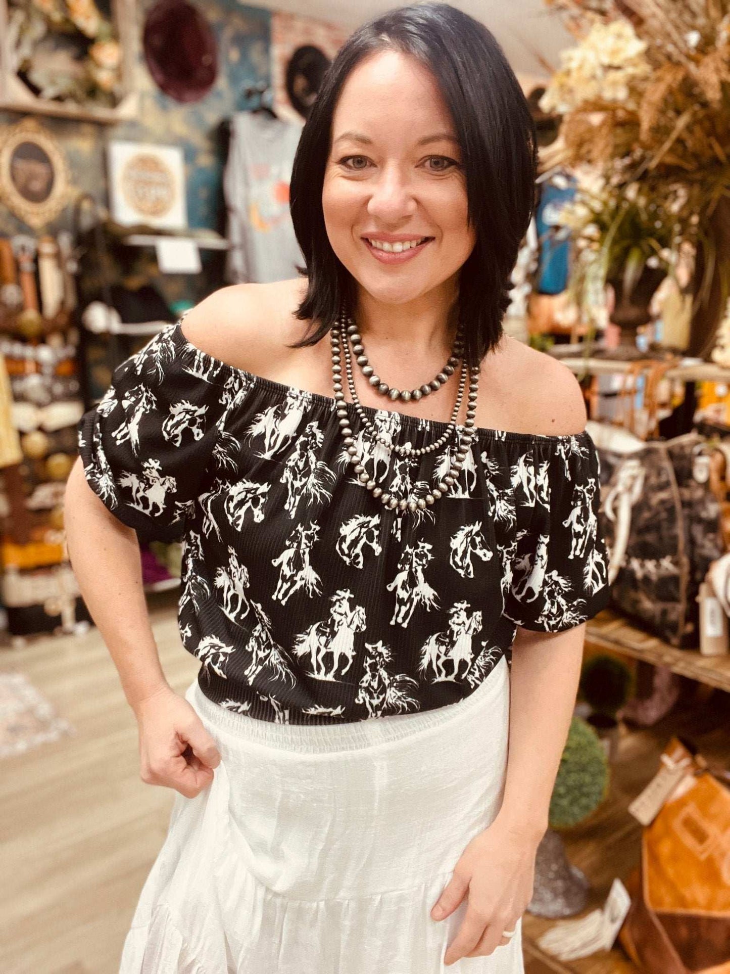 Western Tonto Blouse - Roaming Gypsy Boutique