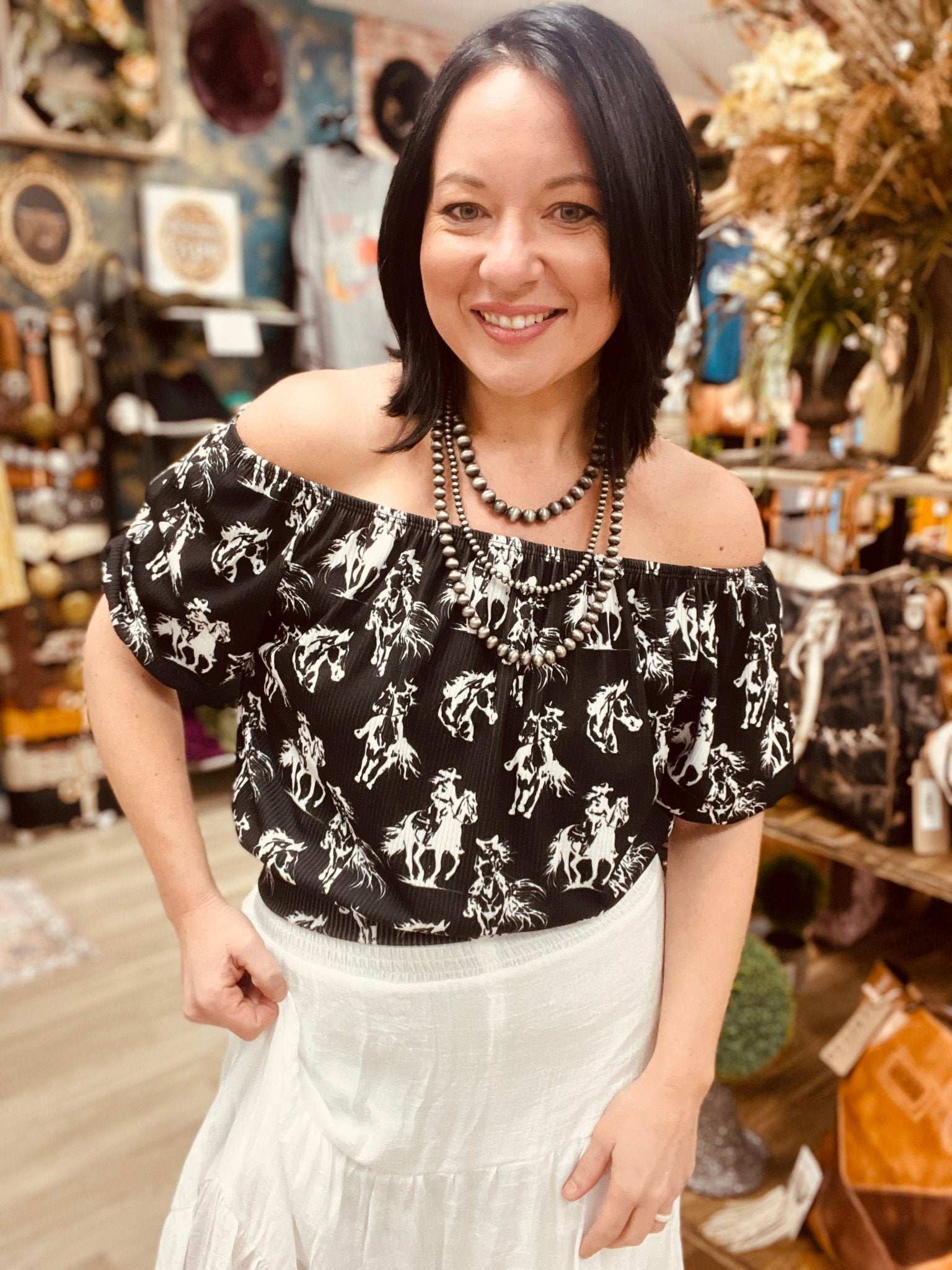 Western Tonto Blouse - Roaming Gypsy Boutique