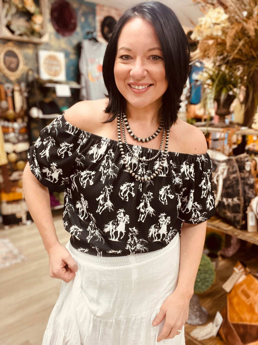 Western Tonto Blouse - Roaming Gypsy Boutique