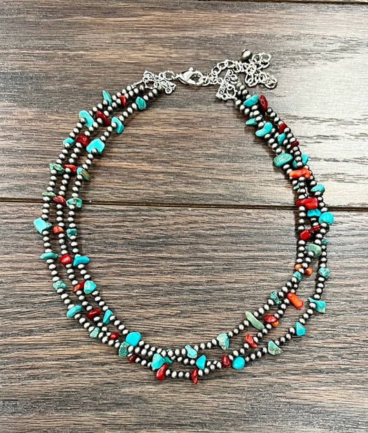 Westy Boho Coral Necklace - Roaming Gypsy Boutique