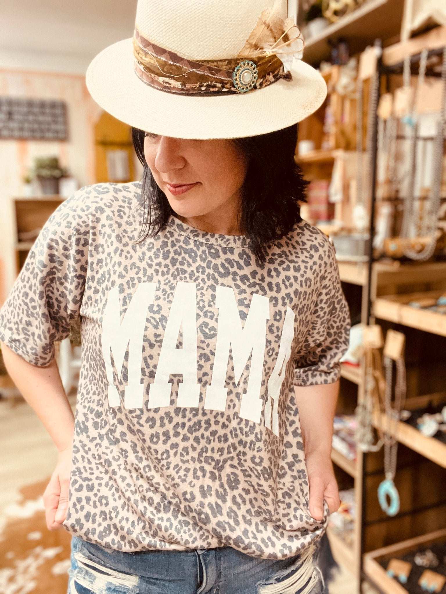 Wild MAMA Leopard Top - Roaming Gypsy Boutique