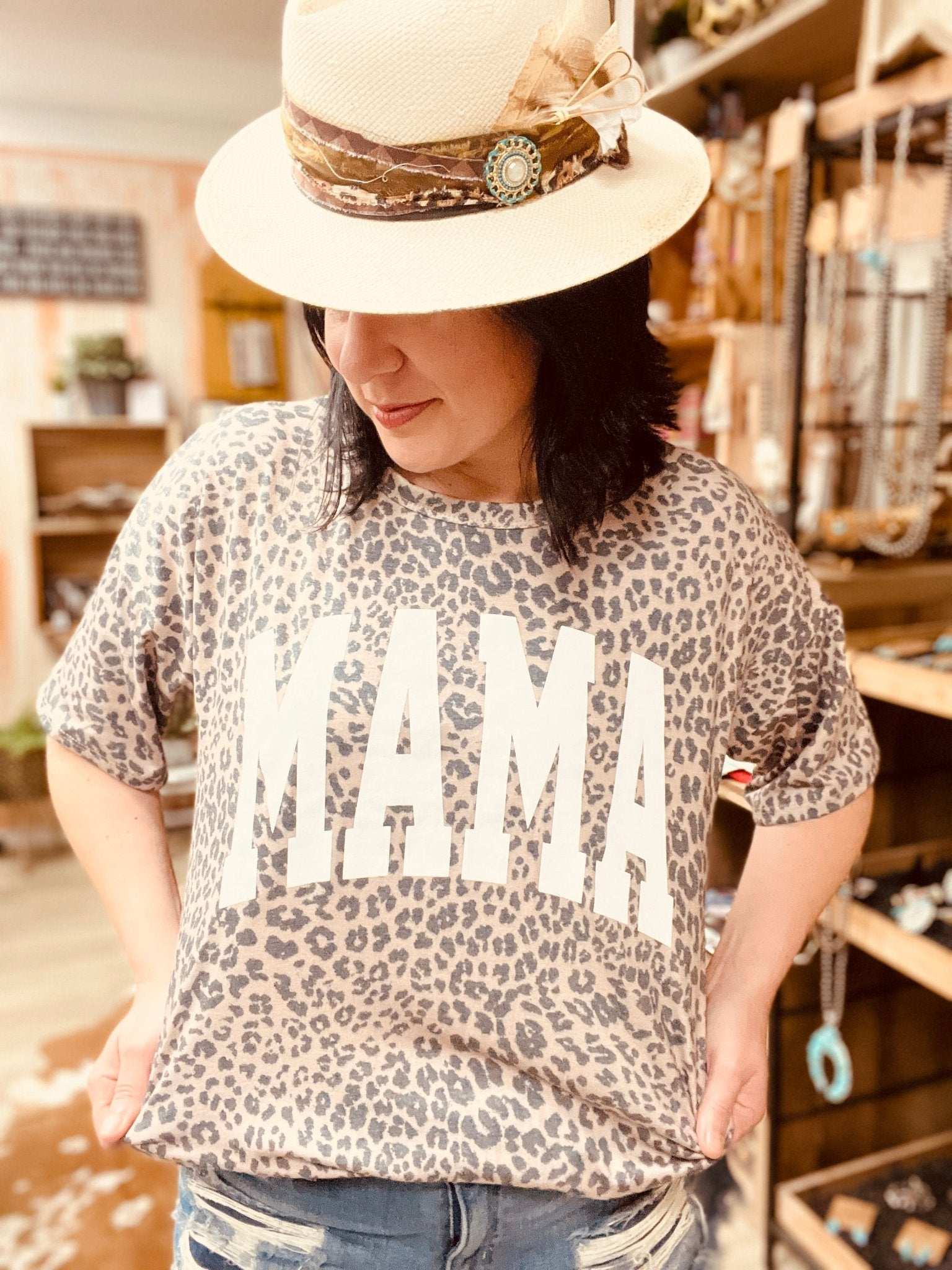 Wild MAMA Leopard Top - Roaming Gypsy Boutique