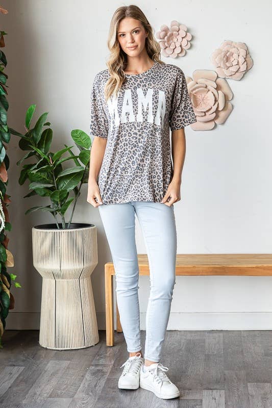 Wild MAMA Leopard Top - Roaming Gypsy Boutique
