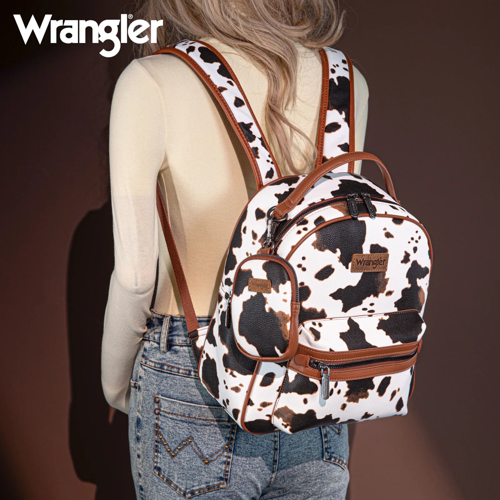 Wrangler Cowprint Backpacks - Roaming Gypsy Boutique