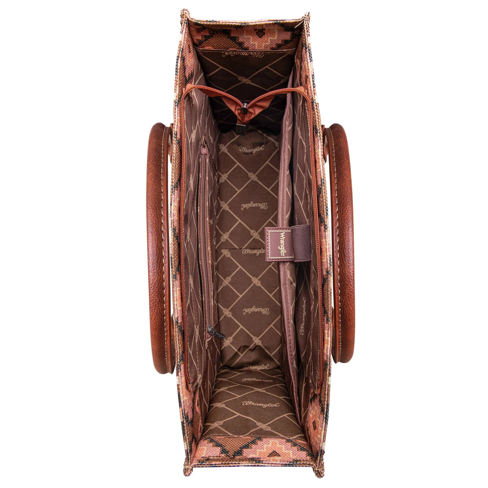 Wrangler Dark Brown Wide Tote - Roaming Gypsy Boutique