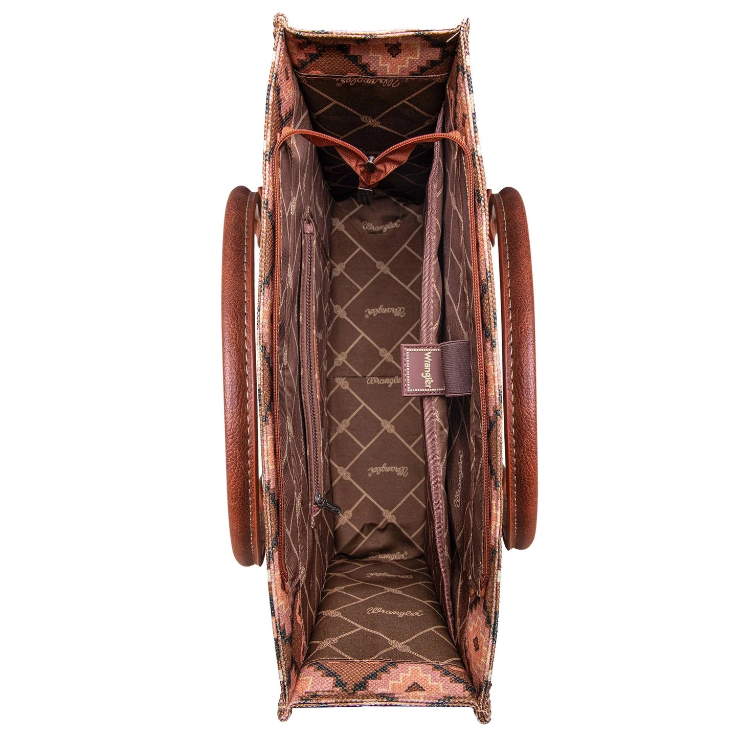 Wrangler Dark Brown Wide Tote - Roaming Gypsy Boutique