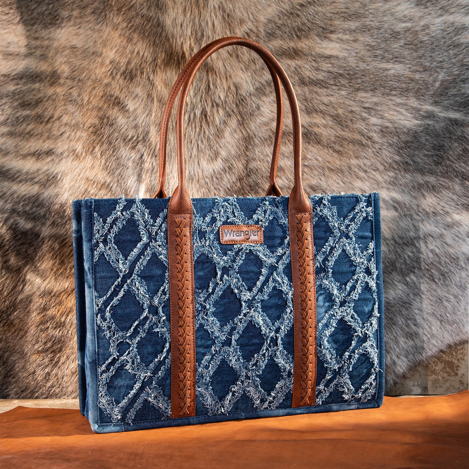 Wrangler Denim Wide Tote - Roaming Gypsy Boutique