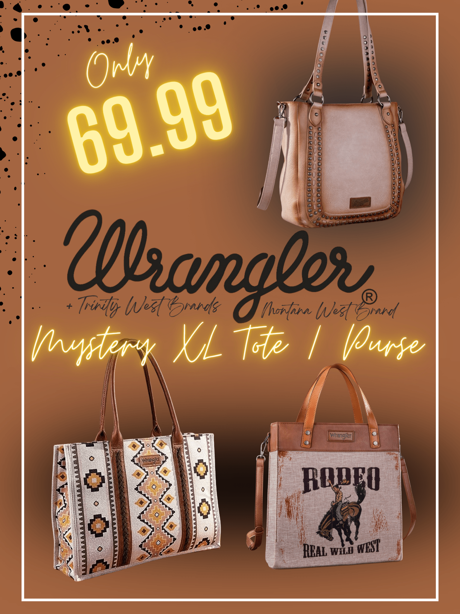 Wrangler Mystery Tote & Messenger Bags - Roaming Gypsy Boutique