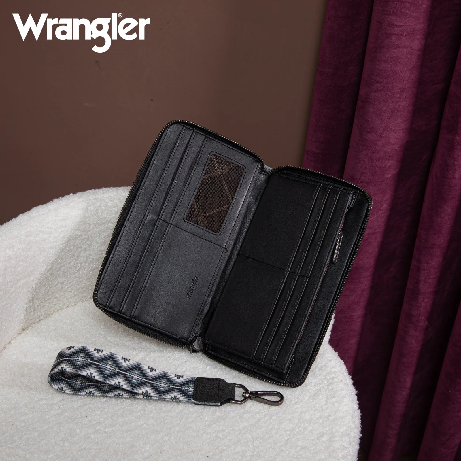 Wrangler Old West Southwest Wallet - Black - Roaming Gypsy Boutique