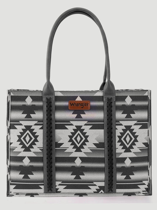 Wrangler Southwest Grey Tote - Roaming Gypsy Boutique