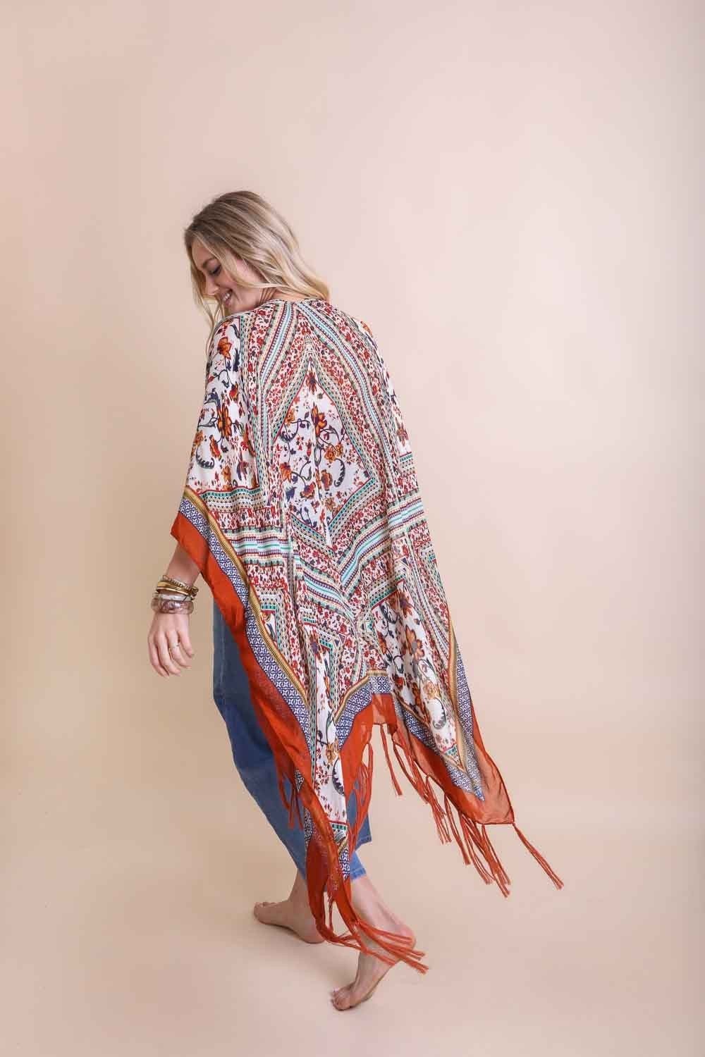 Women's Tassel Kimono | Tassel Kimono | Roaming Gypsy Boutique