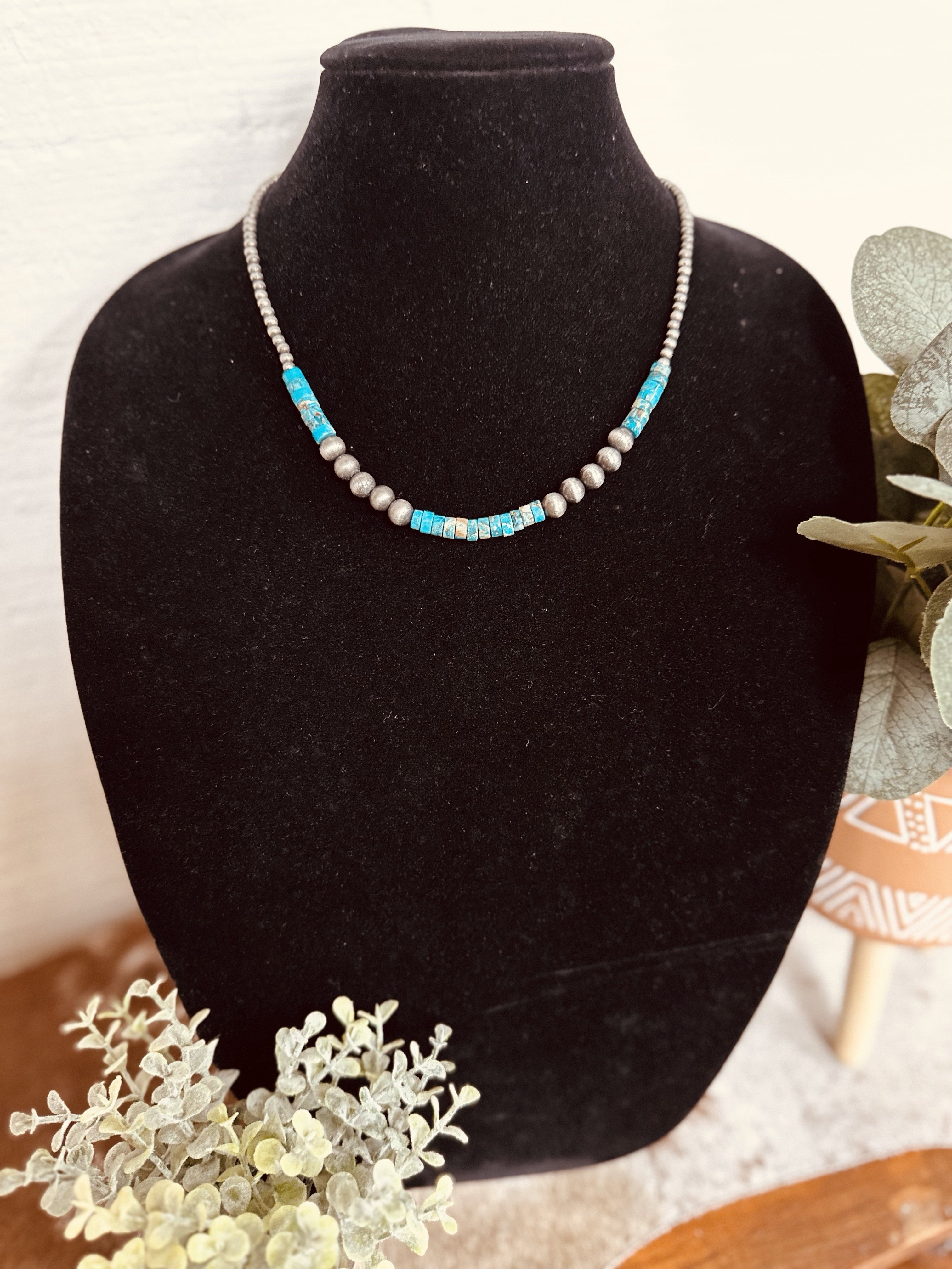Simple Navajo Gemstone Necklace